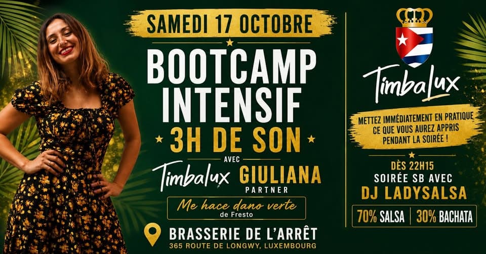 Special SB event ! En exclusivité : 3 h de bootcamp de Son avec Timbalux, Giuliana et partner