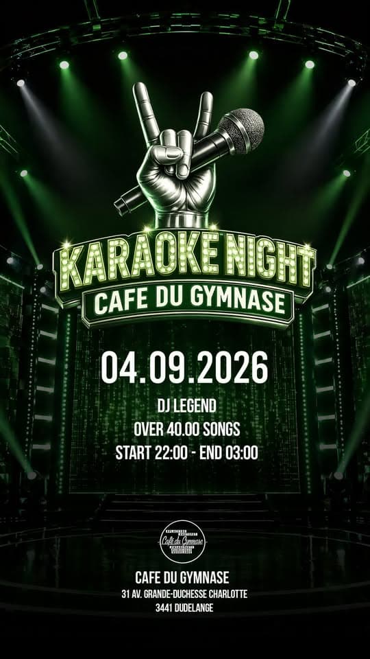 Soirée karaoké au Gymnase Dudelange