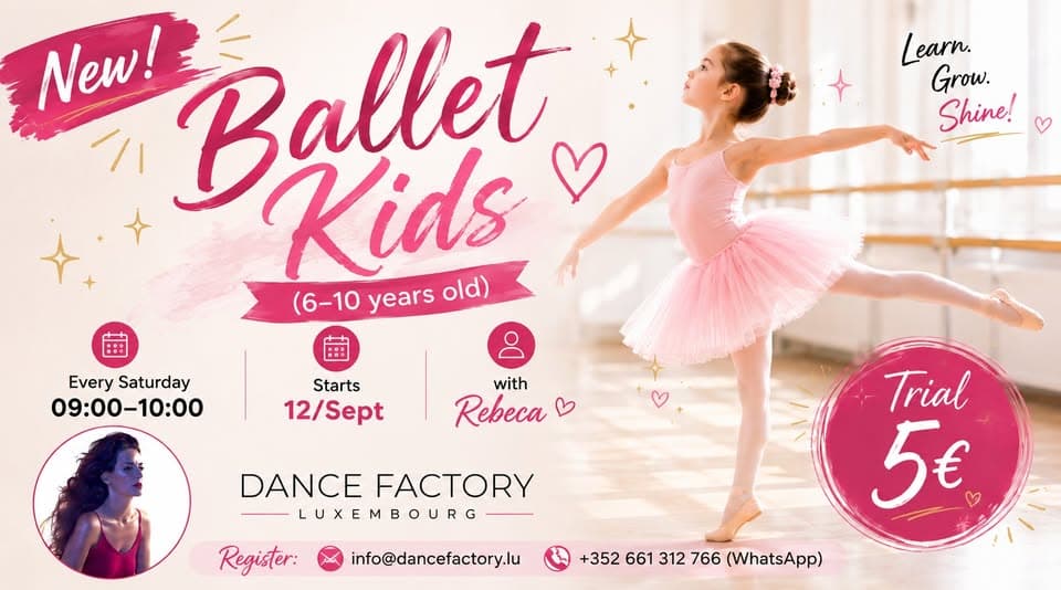 Nouveau ! Ballet Kids (6–10 ans) à partir du 12 septembre