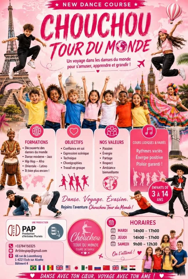 Dance with Chouchou – All-style classes (ages 3-14)