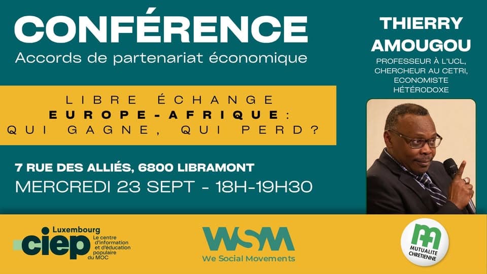 Conference by Thierry Amougou: Europe/Africa free trade agreements – who wins, who loses?