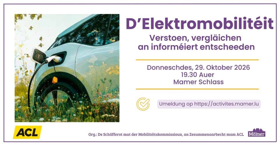 Conférence sur l’électromobilité – comprendre, comparer et décider en connaissance de cause