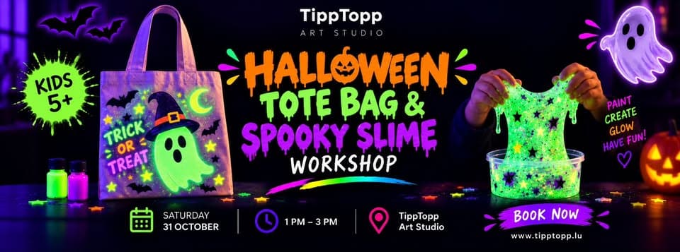 Halloween Big Day Party ! – Atelier sac fourre-tout et slime effrayant