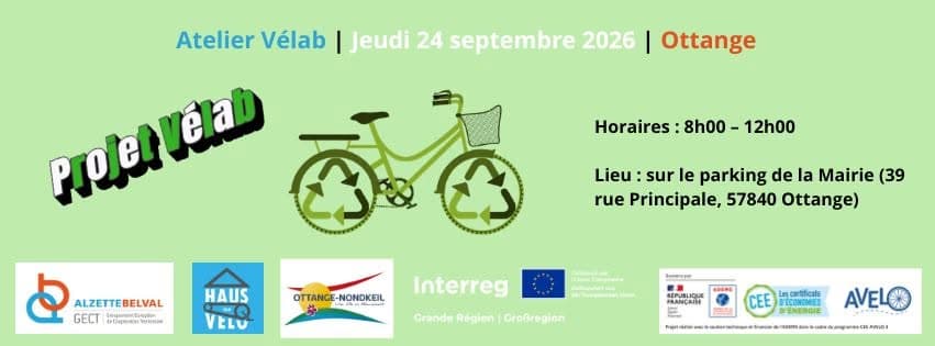 Bicycle collection and repair workshop in Ottange (Vélab project)