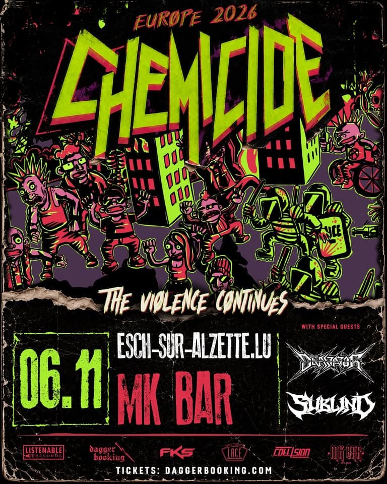 The Violence Continues: Chemicide + Devastator + Sublind