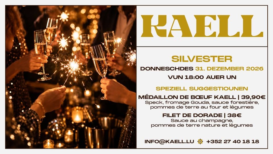 Suggestions de réveillon à la Brasserie Kaell