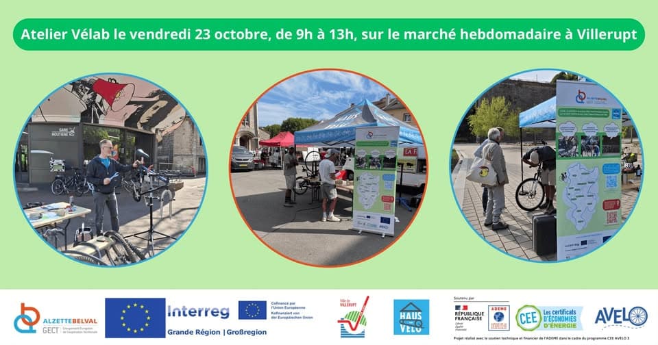 Stand d'information, de collecte et de réparation de vélos à Villerupt (projet Vélab)