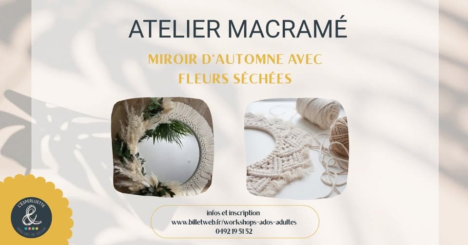 Macramé workshop: autumn mirror with dried flowers