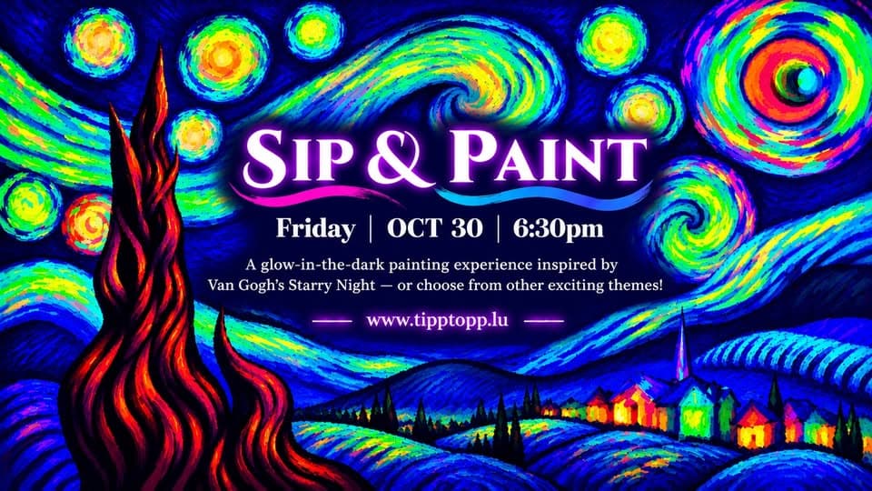 Neon Sip & Paint “Starry Night”
