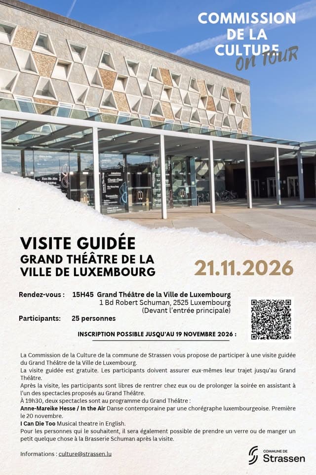 Guided tour of the Grand Théâtre de la Ville de Luxembourg