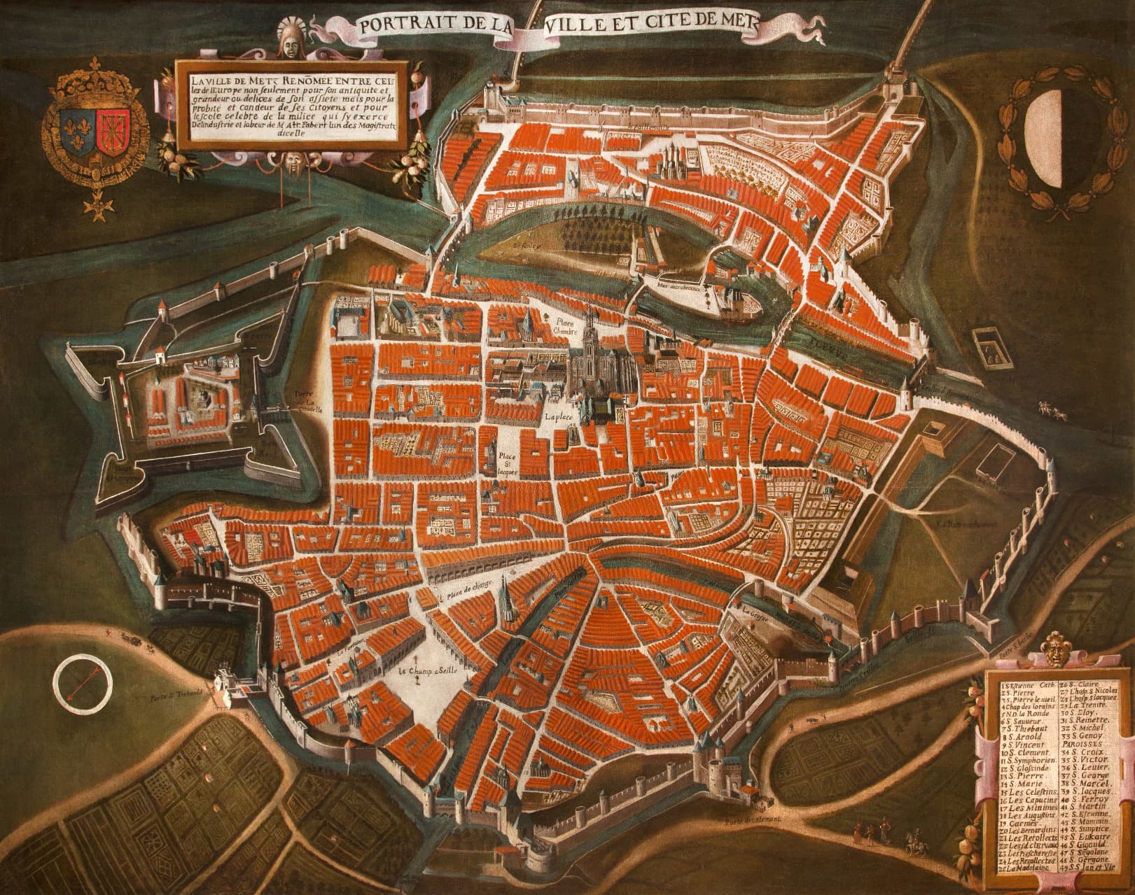 Visite sur le plan relief de la ville de Metz