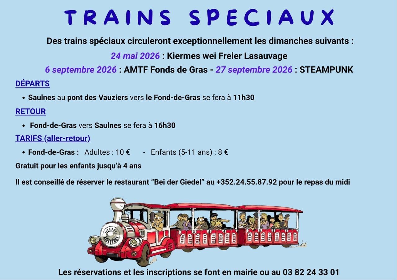 Trains de la mine - Événements spéciaux