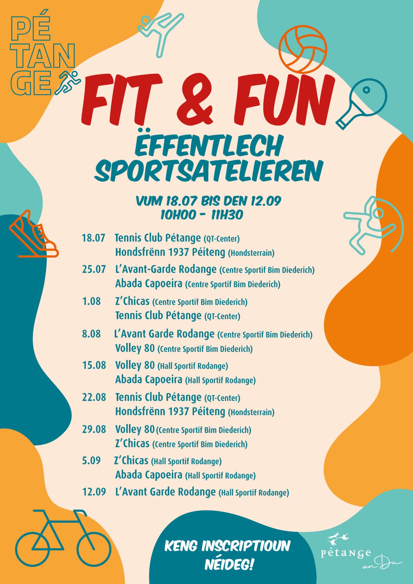 Fit & Fun – Agility, obéissance, différents jeux avec les chiens et “social walk”