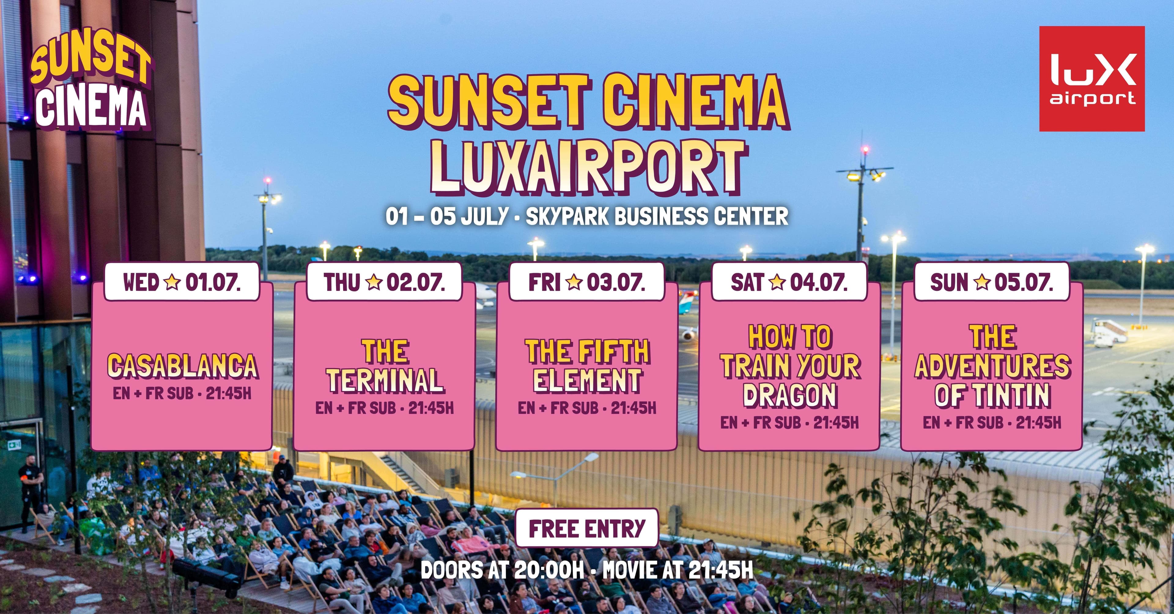 Sunset Cinema 2026: lux-Airport