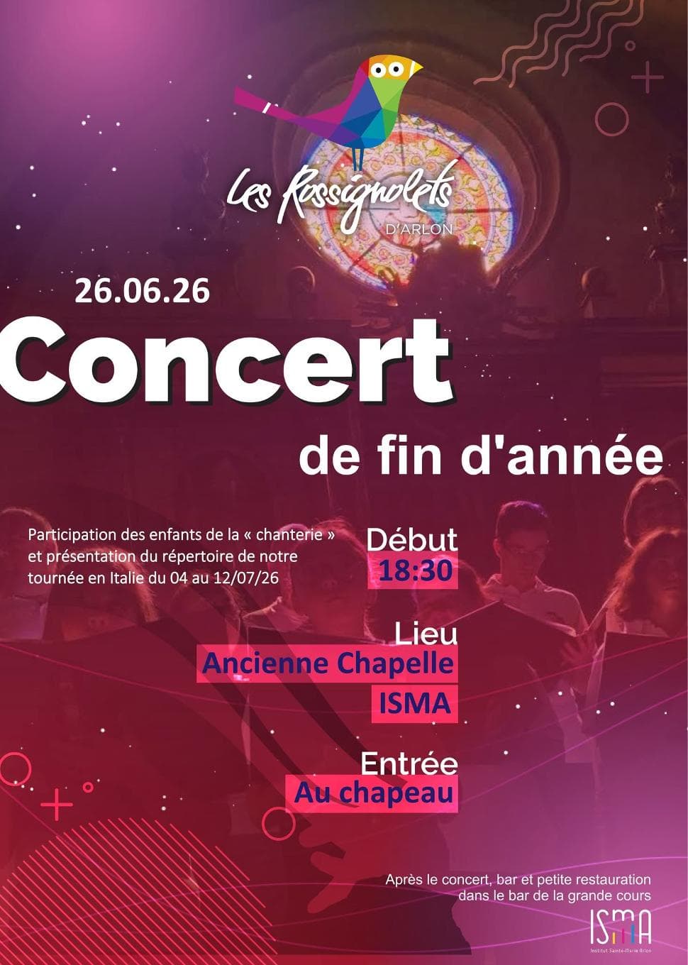 Concert de fin d'année | Chorale les Rossignolets