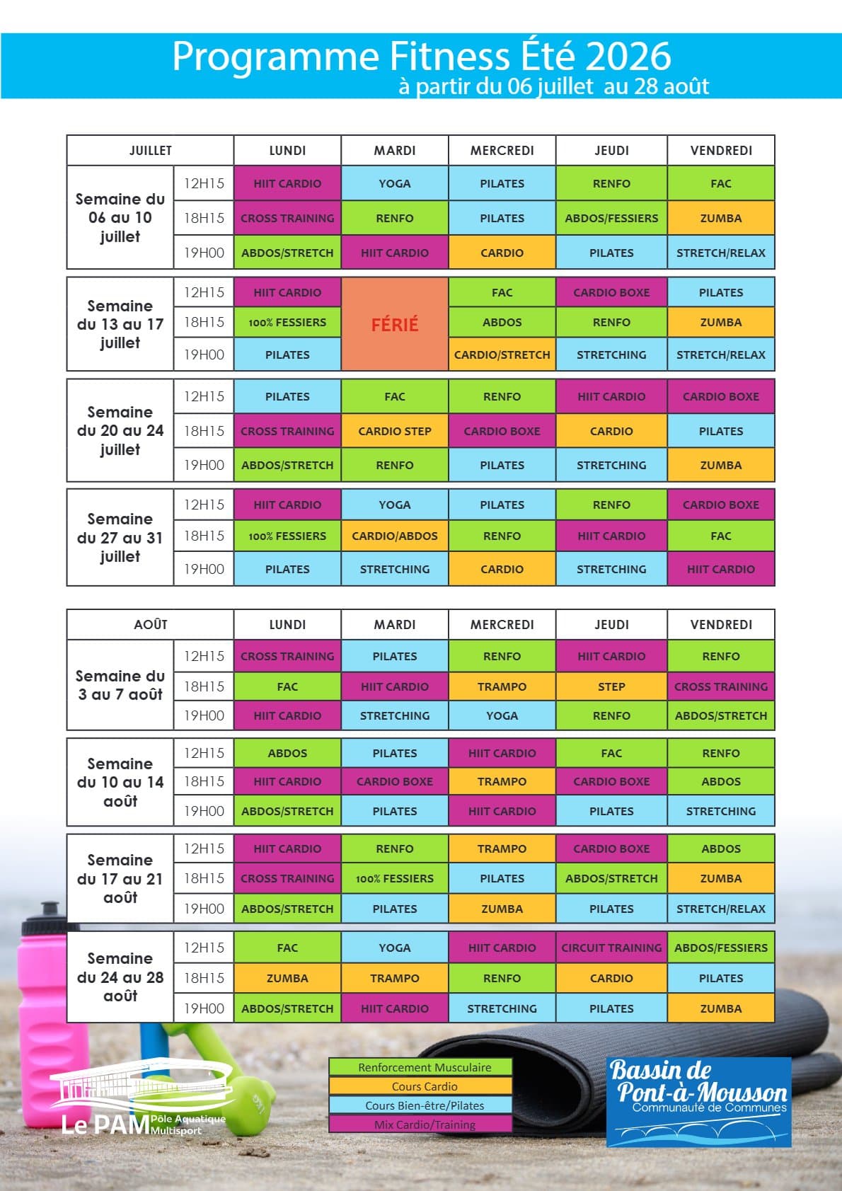 Programme Fitness été