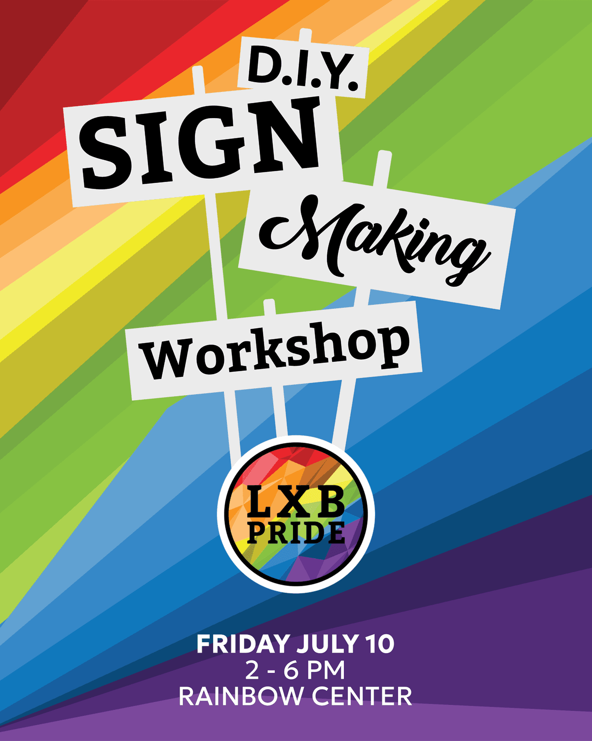 atelier D.I.Y. pancartes de la Pride