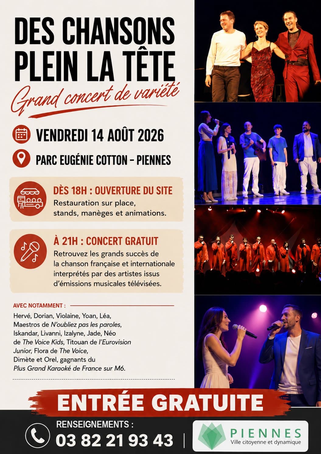Free Variety Concert "Des chansons plein la tête"