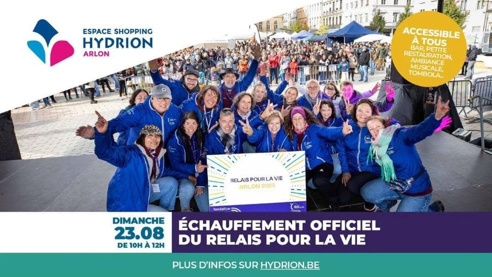 Échauffement officiel ! Relais pour la Vie Arlon
