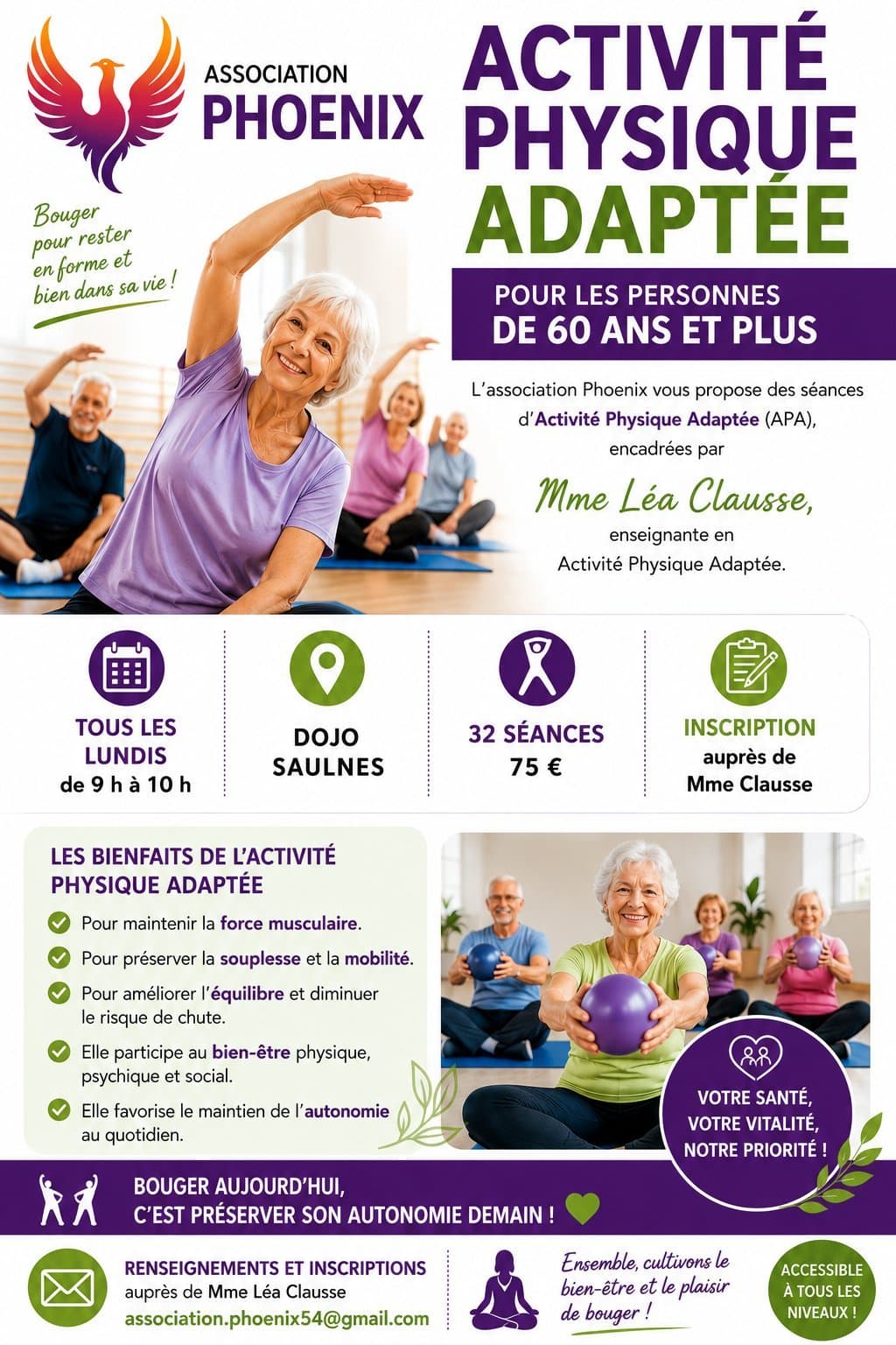 Activité physique adaptée – Association Phoenix