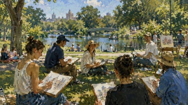 Painting at the park