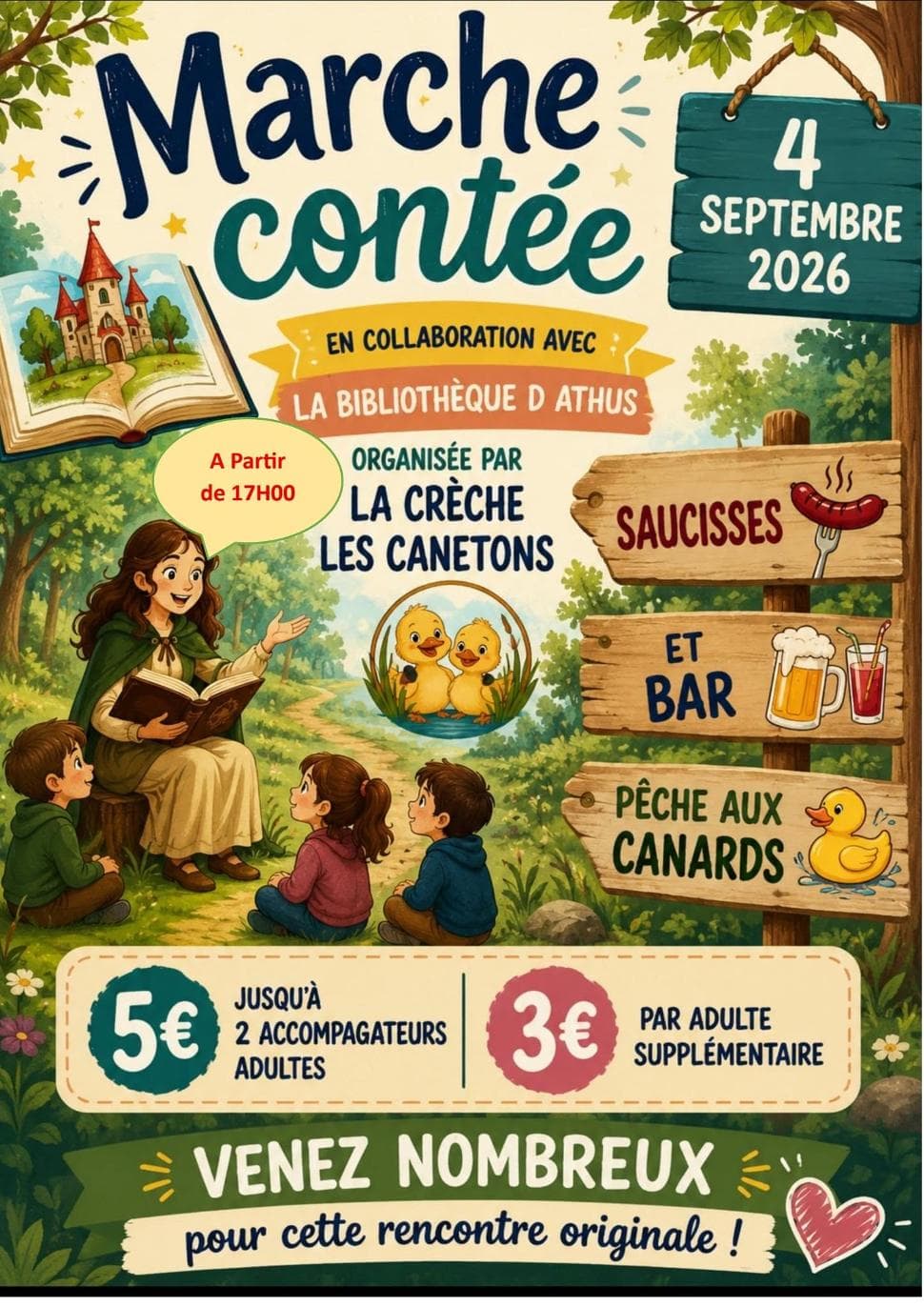 Storytelling walk and family barbecue | Athus