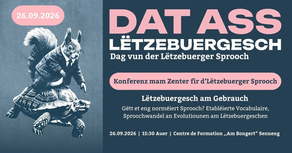 Journée de la langue luxembourgeoise : conférence – Le luxembourgeois en pratique
