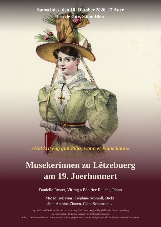 Conférence-concert sur les musiciennes au Luxembourg du 19e siècle