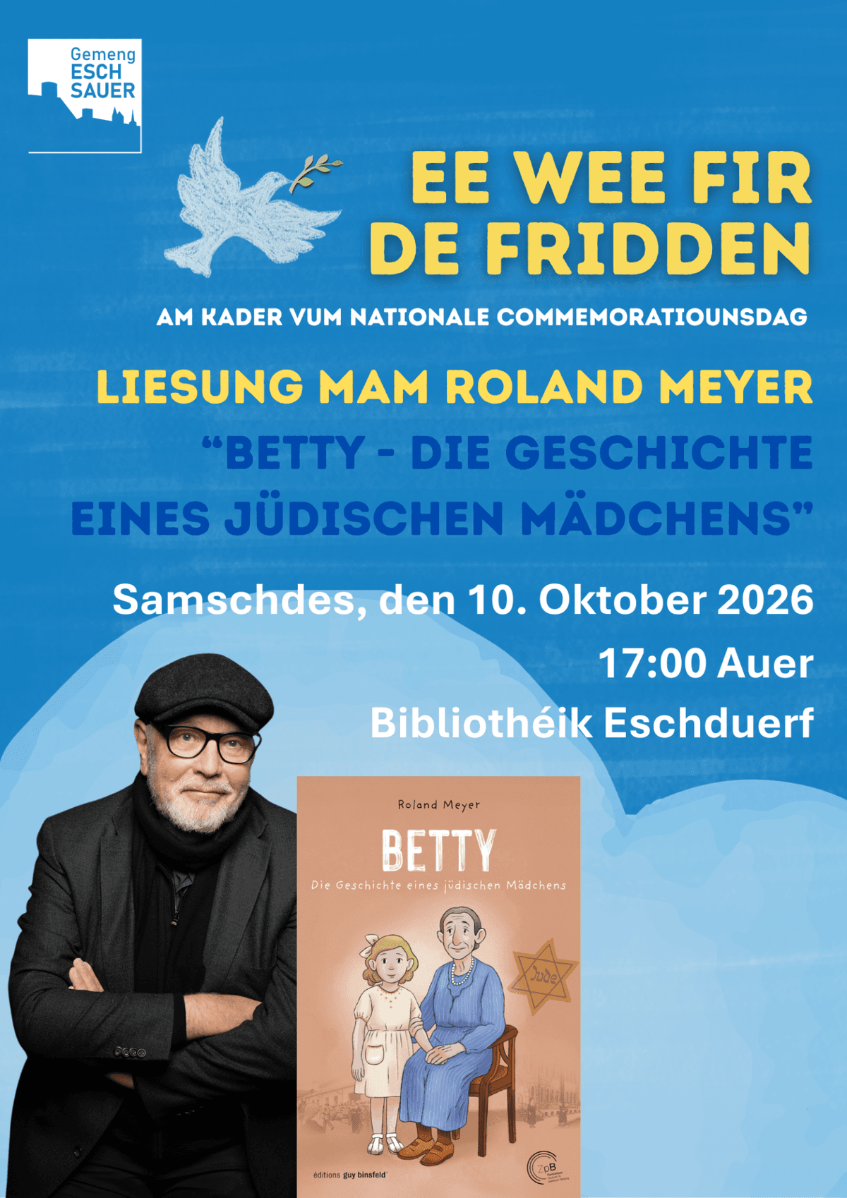 Lecture avec Roland Meyer : « Betty – Die Geschichte eines jüdischen Mädchens »
