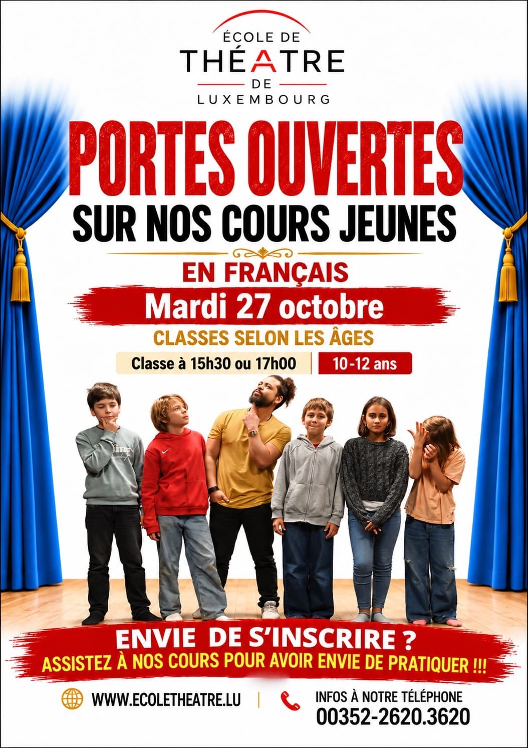 Open day for youth drama classes aged 10-12