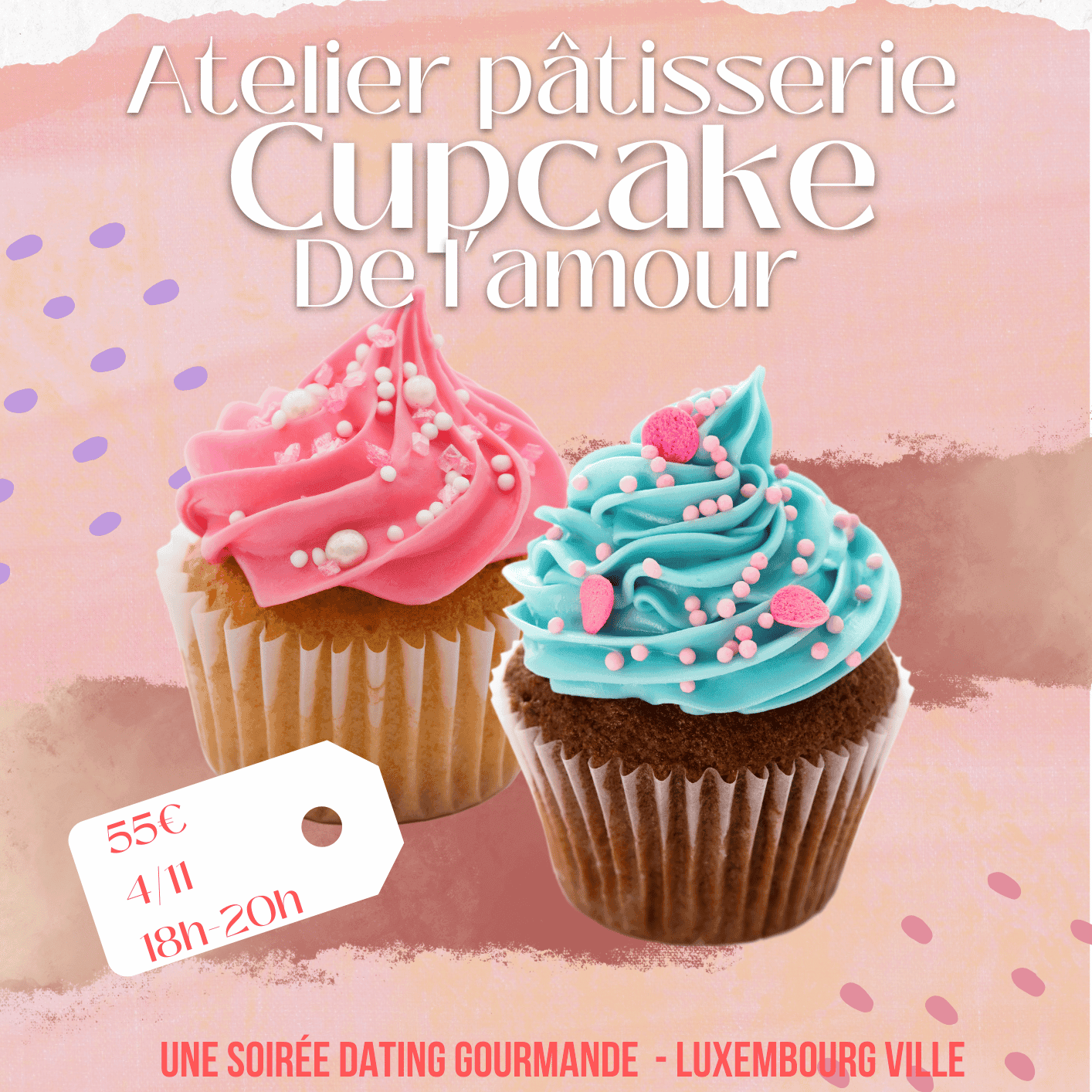Pastry workshop: love cupcakes