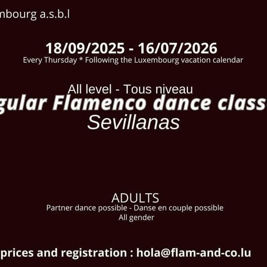Sevillanas : tous niveaux (tous les jeudis)