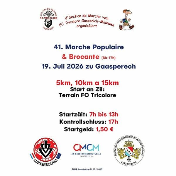 Gasperich FLMP IVV walk + flea market (8:00 am - 5:00 pm)