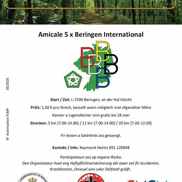 Beringen FLMP IVV Randonnée
