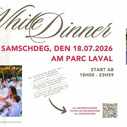 Dîner en blanc à Steinsel au parc Laval