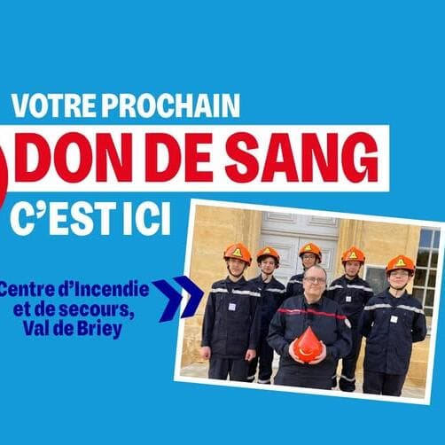Don de sang au Centre d'incendie et de secours - Val de Briey