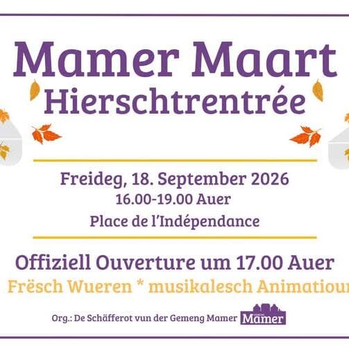 Autumn Opening at the Mamer Market