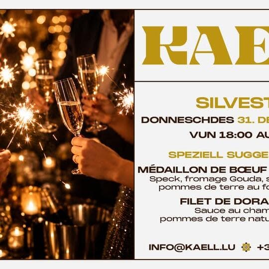 Suggestions de réveillon à la Brasserie Kaell
