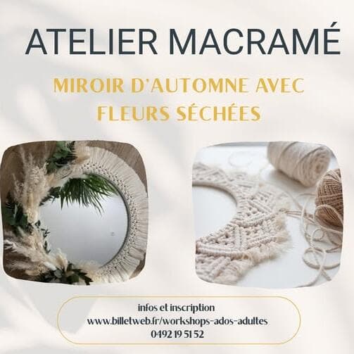 Macramé workshop: autumn mirror with dried flowers
