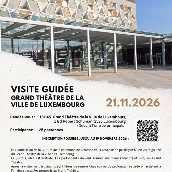 Guided tour of the Grand Théâtre de la Ville de Luxembourg