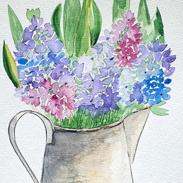 Aquarelles pour adultes : fleurs d’été