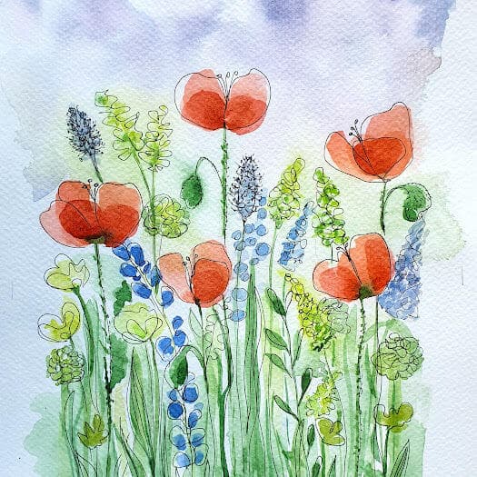 Aquarelles : atelier parents-enfants