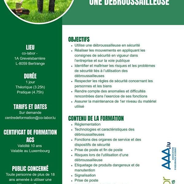 Formation débroussailleuse