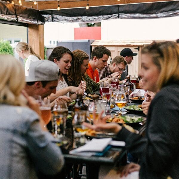 Shared meal - the big table