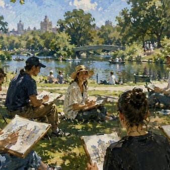 Painting at the park