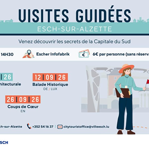 Découvrez la fascinante diversité d’Esch avec nos visites guidées de la ville !