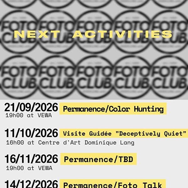 Fotoclub : prochaines activités