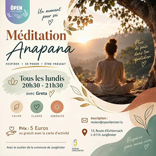 Méditation Anapana avec Greta