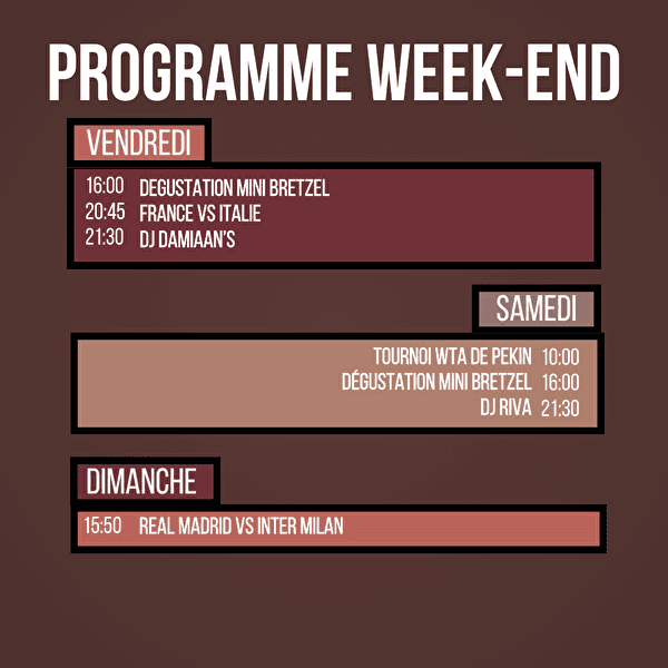 Weekend programme