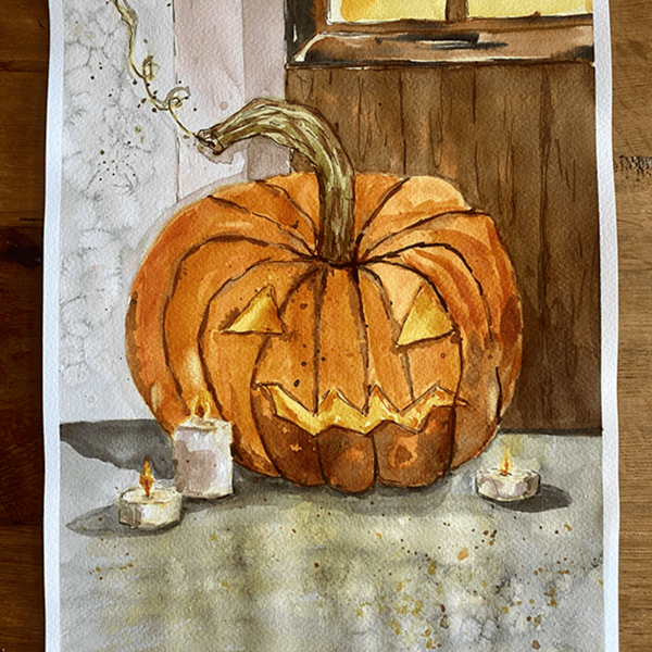 Watercolour Workshop - Halloween Pumpkin